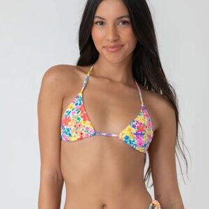 Bright Swimwear Maria Top Sunset Floral Size Medium NWT